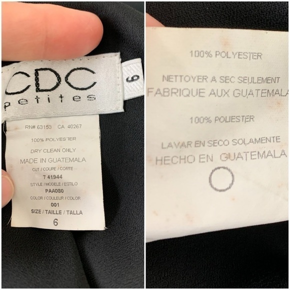 Vintage CDC Petites Y2K 90s Ruffle Spaghetti Strap Little Black Dress - Picture 13 of 14